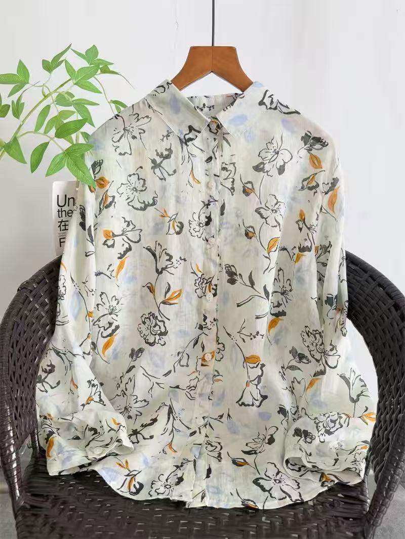 Summer Clothing In Japan - Винтажные рубашки из 100% рами для