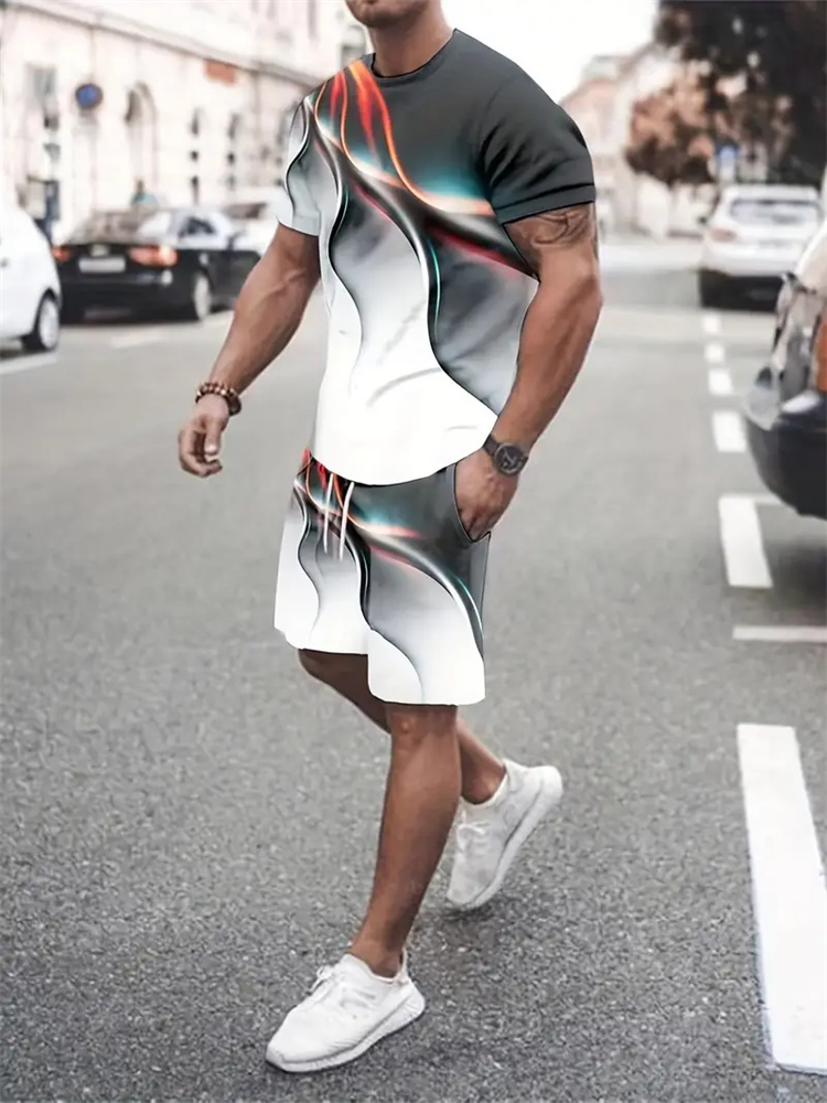 Summer Clothing Pieces - Мужская и женская футболка с градиентной