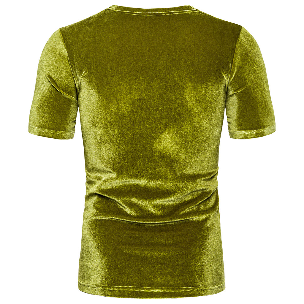 Summer Clothing Colors 2026 - Мужская велюровая футболка High Street с