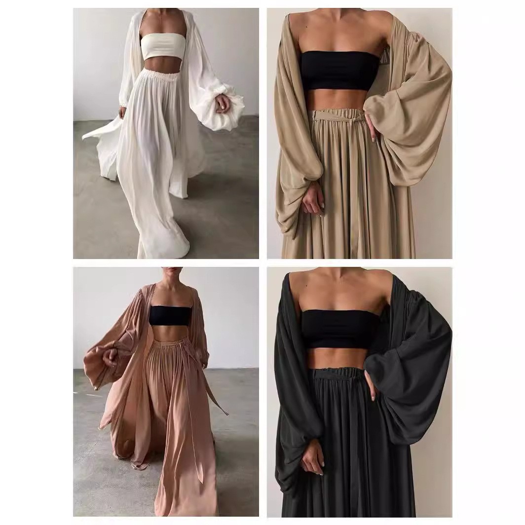 Summer Clothing Pieces - Летний весенний женский костюм-двойка с длинными