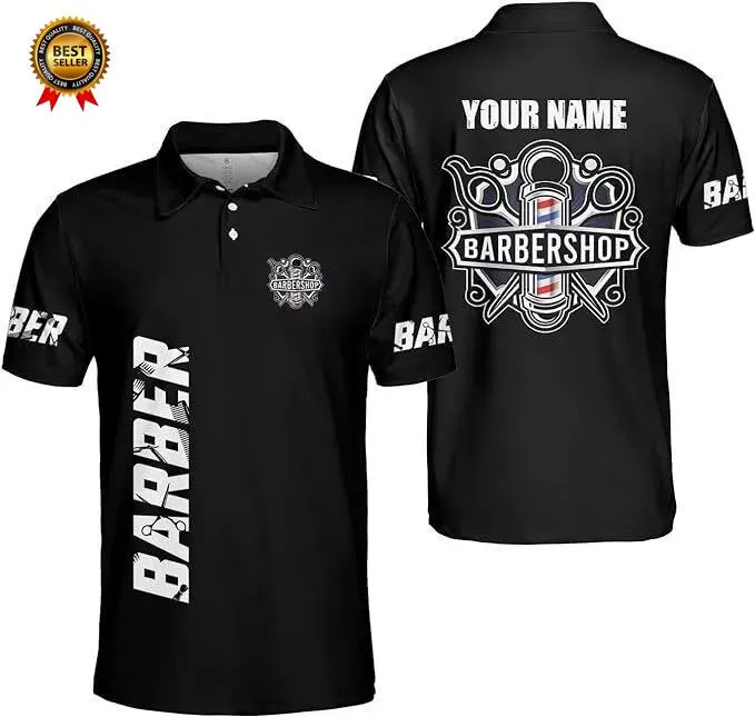 Summer Clothing Name - 2025 Парикмахерские рубашки поло с короткими