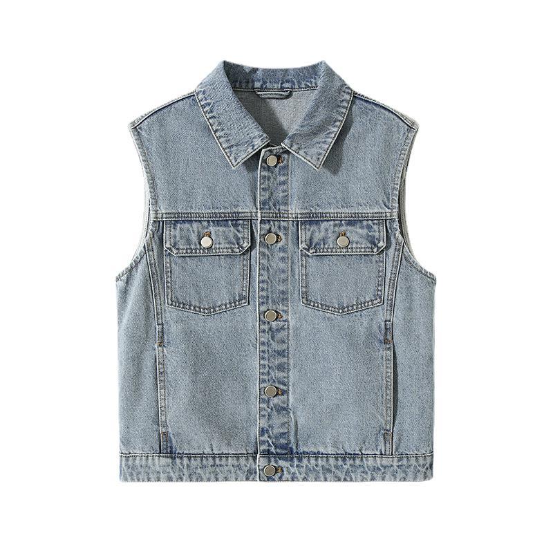 Summer Clothing Staples - Xinjiang-Женский джинсовый жилет из длинных фиолетовых