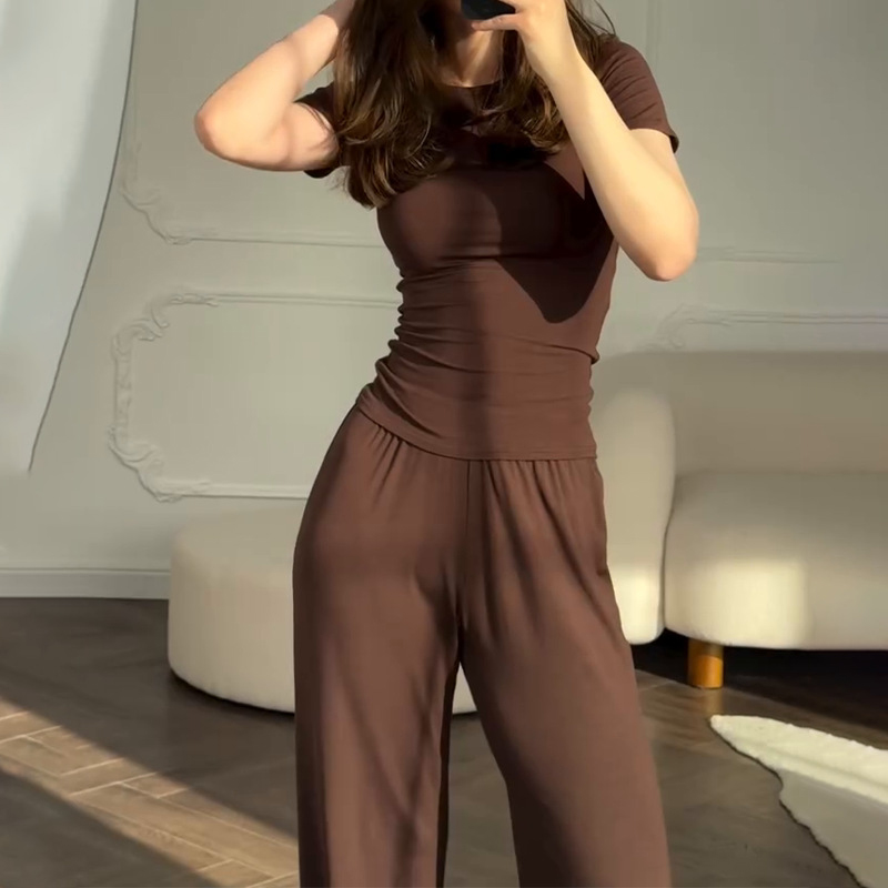 Summer House Clothing - Повседневные длинные брючные костюмы, женская футболка