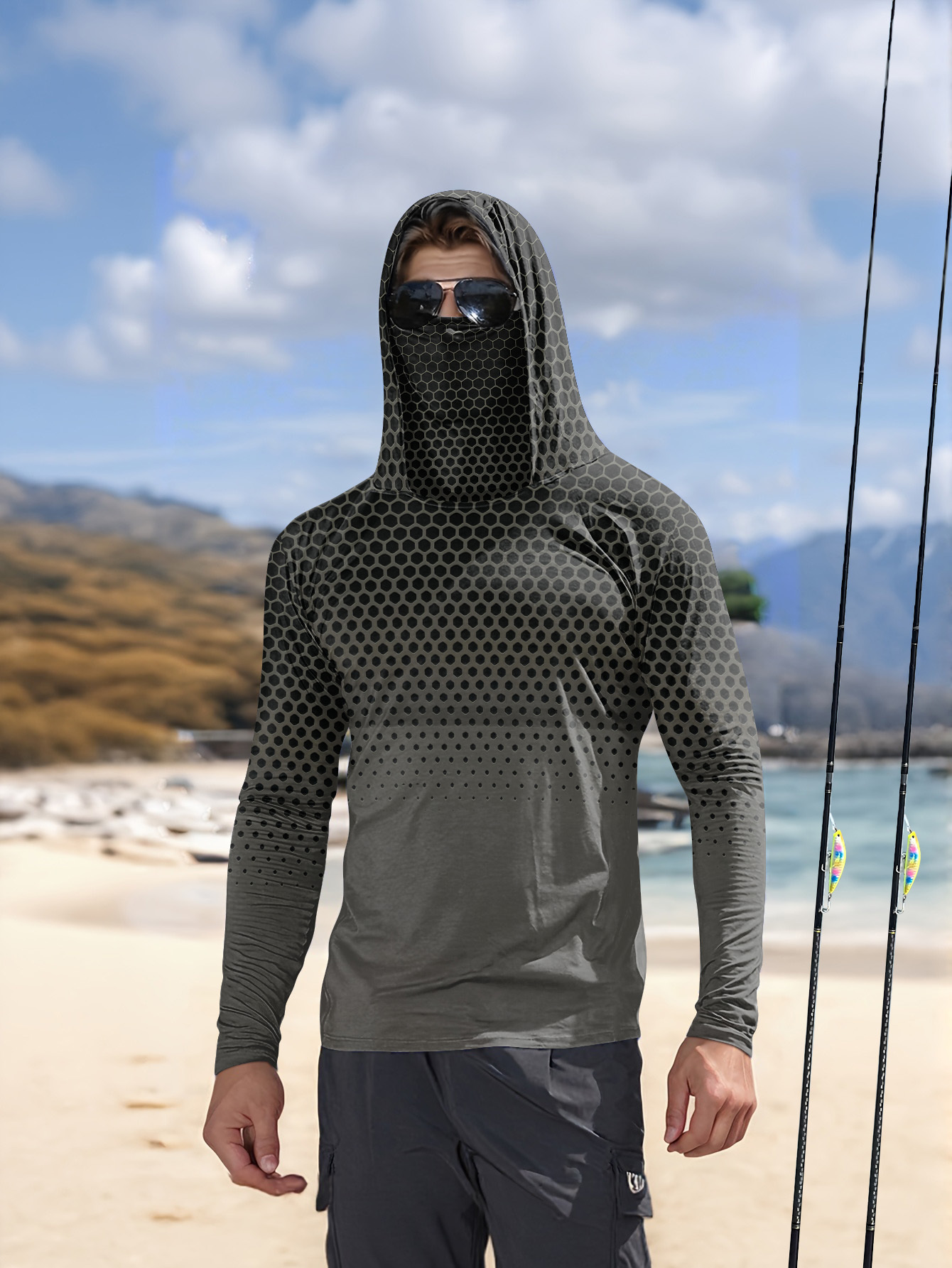 Summer Clothing Men - Мужская летняя рыбацкая толстовка с капюшоном