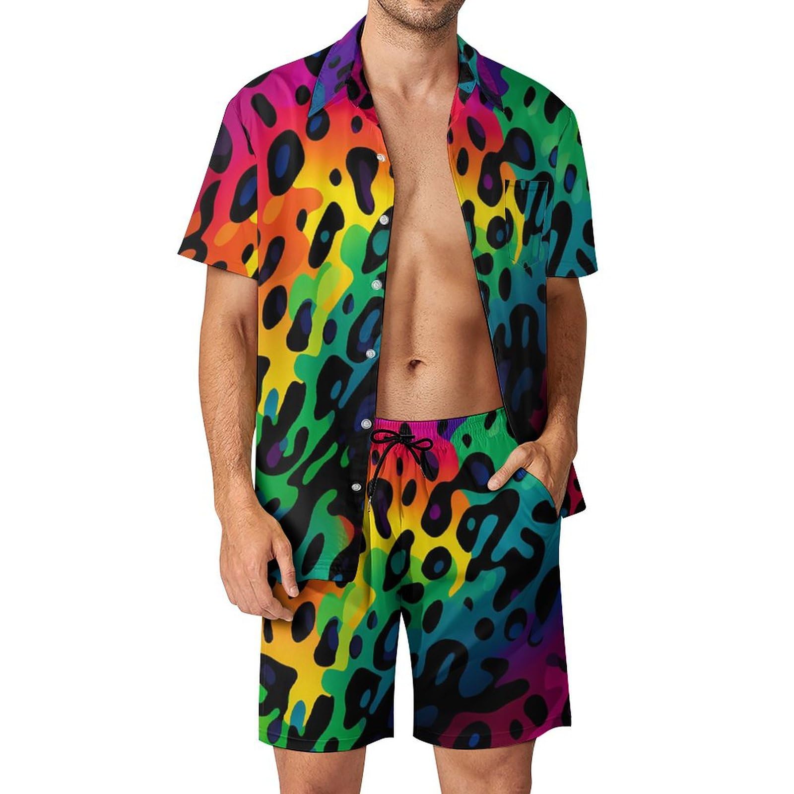 Beach Shirt Hawaiian - Летний комплект мужской одежды с геометрическим