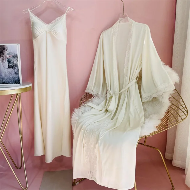 Summer House Clothing - Новый женский длинный халат, ночная рубашка,