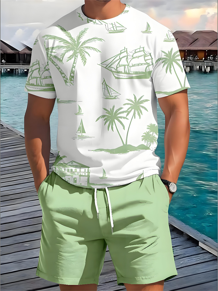 Beach Shirt Hawaiian - Летний мужской комплект из 2 предметов: