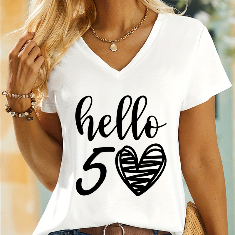 Summer Clothing Essentials Women - Футболка женская с графическим принтом «Hello