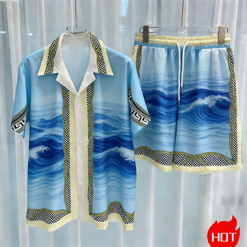 Summer Clothing Patterns - Летние мужские комплекты рубашек с растительным