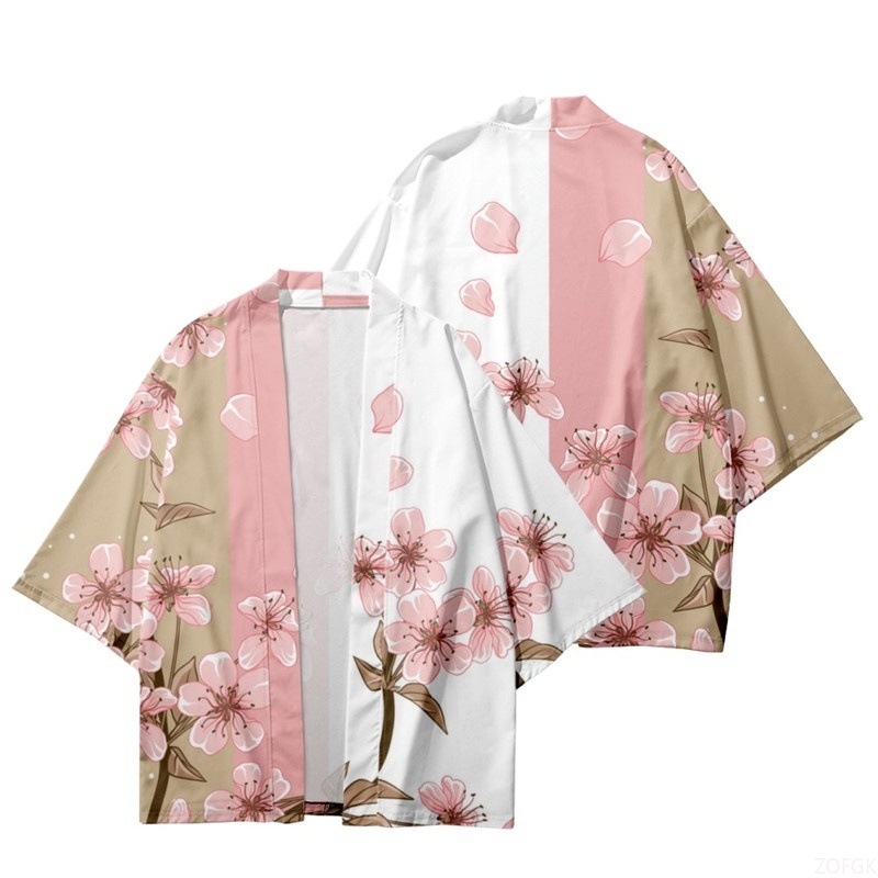 Beach Shirt Hawaiian - Летнее женское кимоно с цветочным принтом,