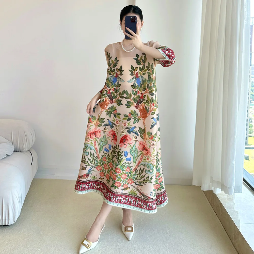 Summer Clothing Essentials Women - Miyake винтажное платье с принтом, повседневные