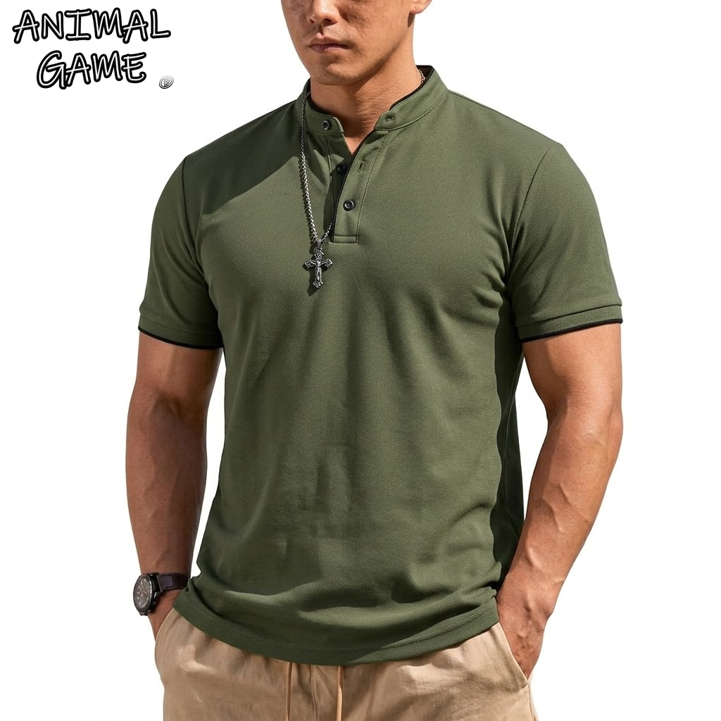 Summer Clothing For Young Men - Летняя мужская футболка-поло с коротким рукавом