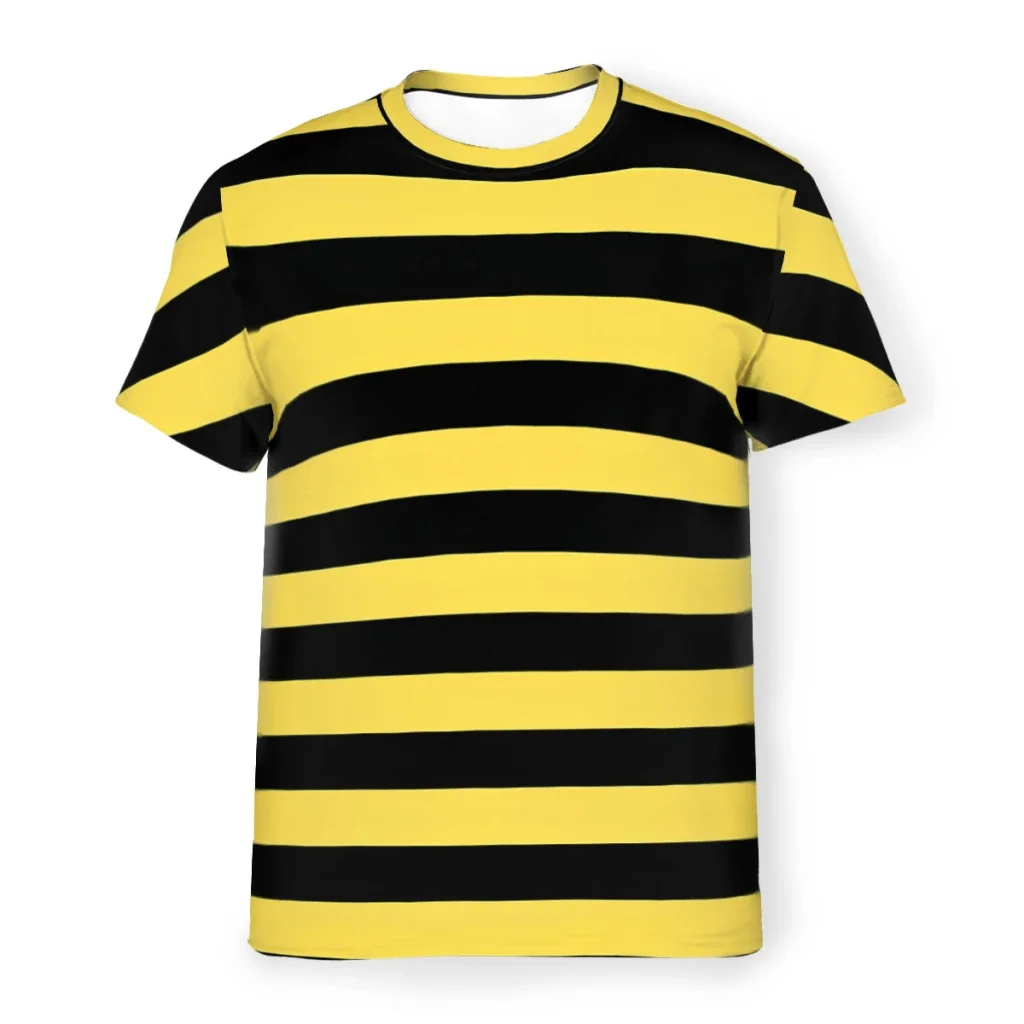 Yellow Summer Clothing - Модная мужская футболка с пчелиными полосками,