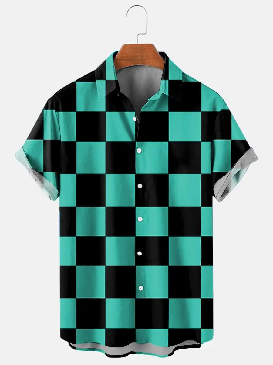 Beach Shirt Hawaiian - Гавайская рубашка мужская с отворотом, Повседневная