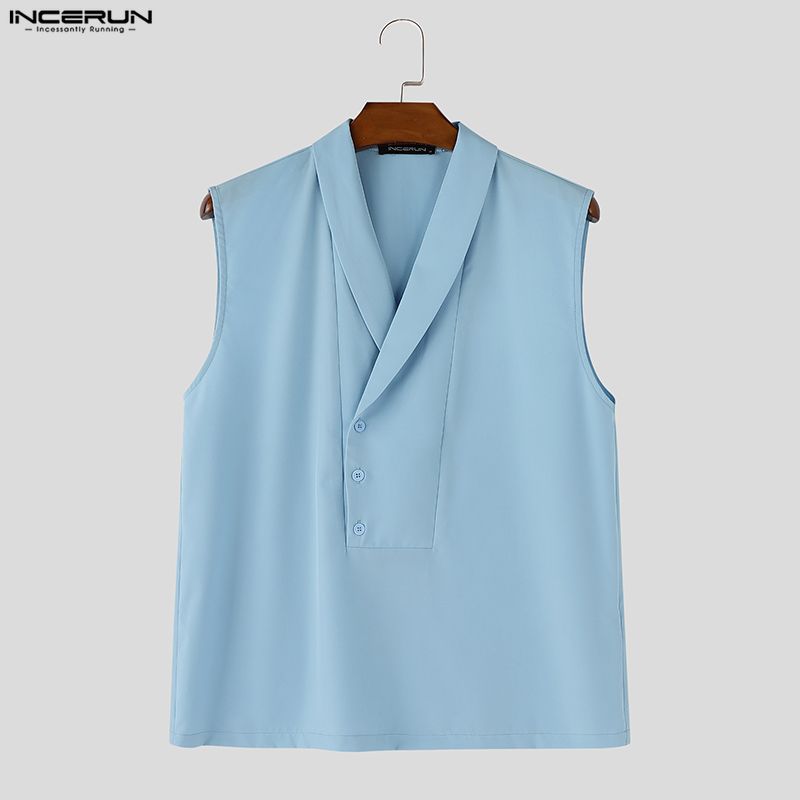 Мужские майки INCERUN, однотон – обзор и цена Summer Clothing Colors 2026