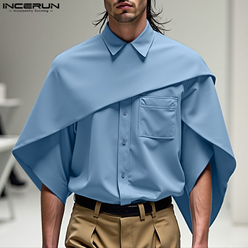 Мужская рубашка INCERUN с асим – обзор и цена Summer Clothing Colors 2026