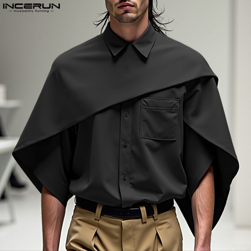 Мужская рубашка INCERUN с асим – обзор и цена Summer Clothing Colors 2026