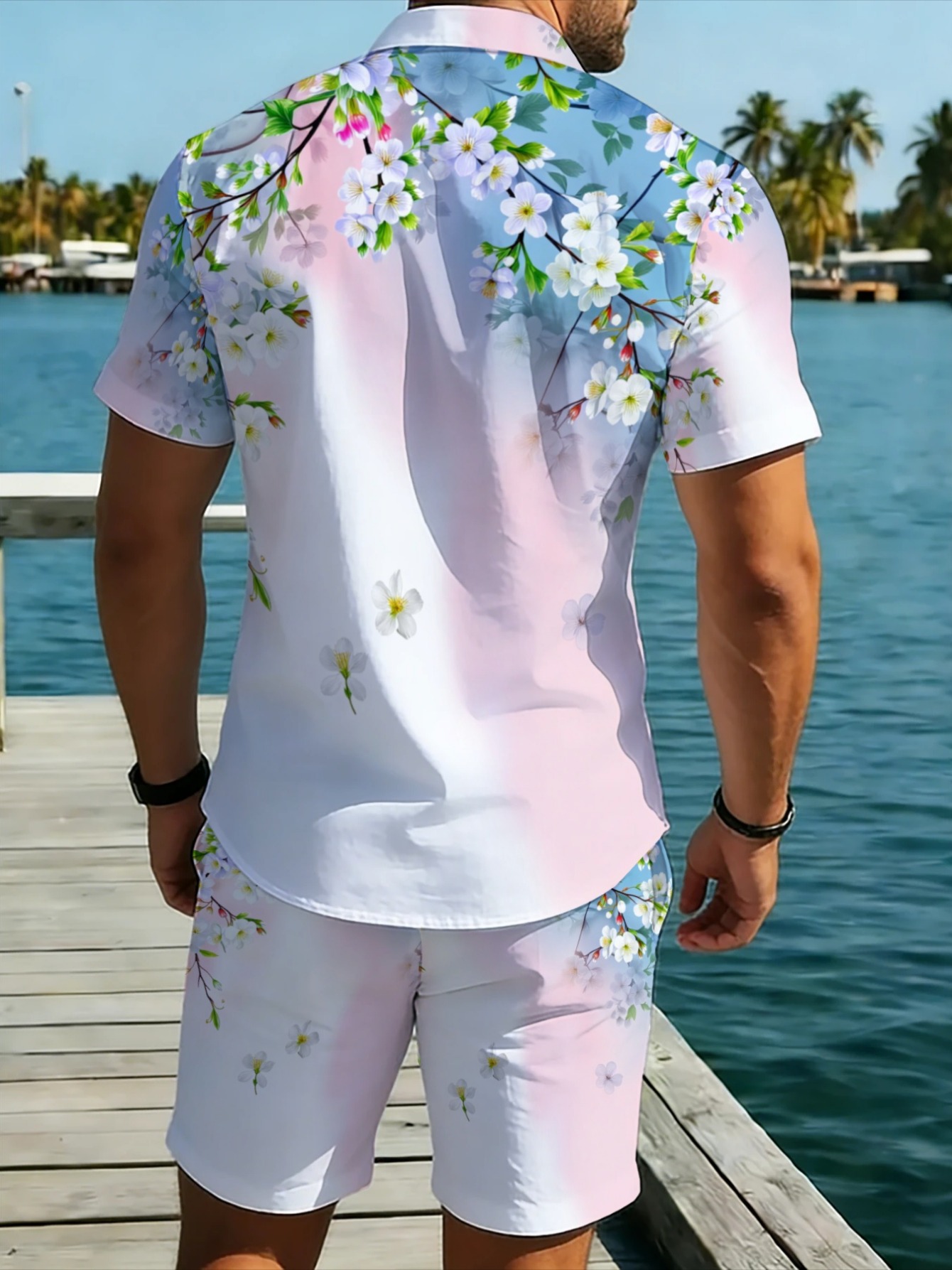 Мужской гавайский комплект из  – обзор и цена Beach Shirt Hawaiian