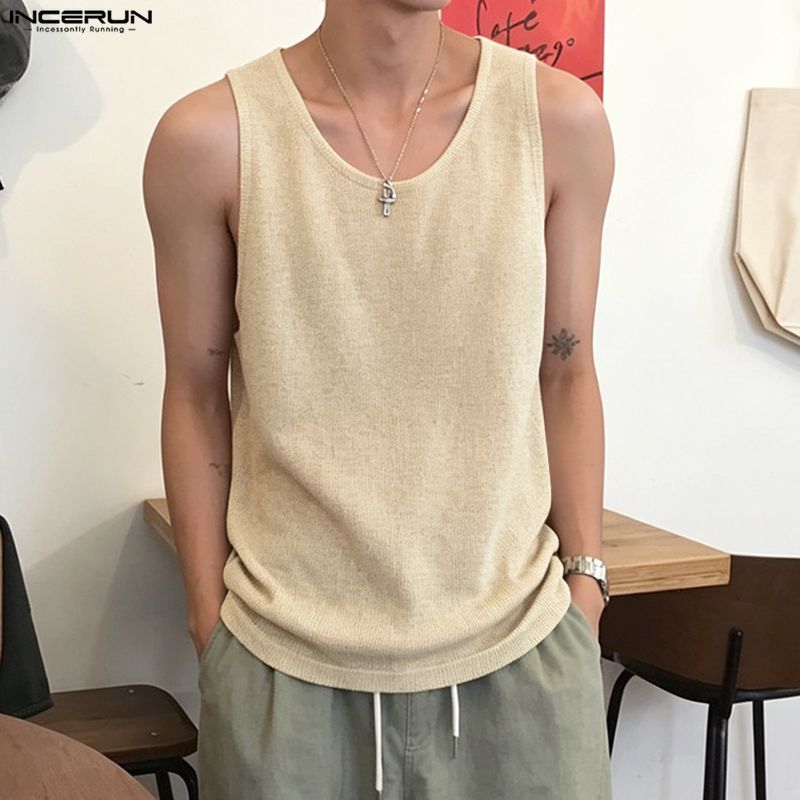 Мужские майки INCERUN, однотон – обзор и цена Summer Clothing Colors 2026