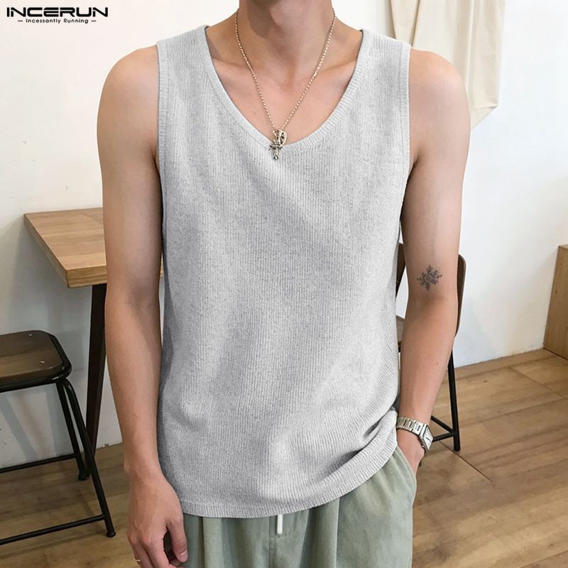 Мужские майки INCERUN, однотон – обзор и цена Summer Clothing Colors 2026