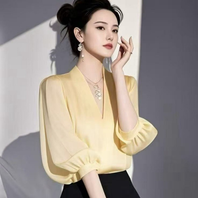 Винтажные женские блузки, шифо – обзор и цена Yellow Summer Clothing