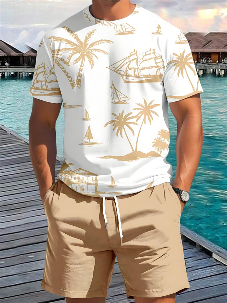 Летний мужской комплект из 2 п – обзор и цена Beach Shirt Hawaiian