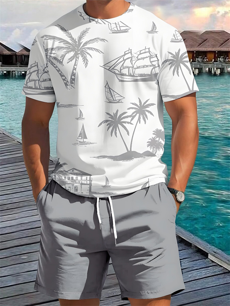 Летний мужской комплект из 2 п – обзор и цена Beach Shirt Hawaiian