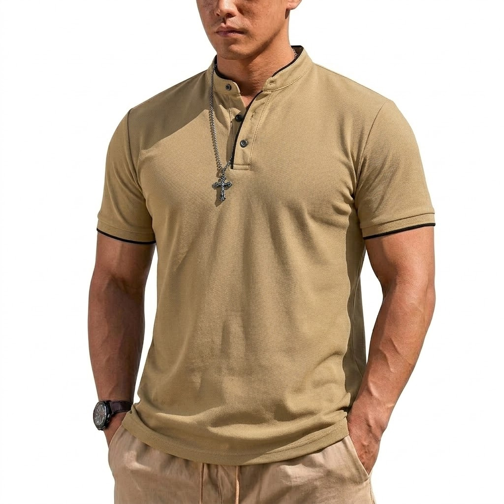 Летняя мужская футболка-поло с – обзор и цена Summer Clothing For Young Men